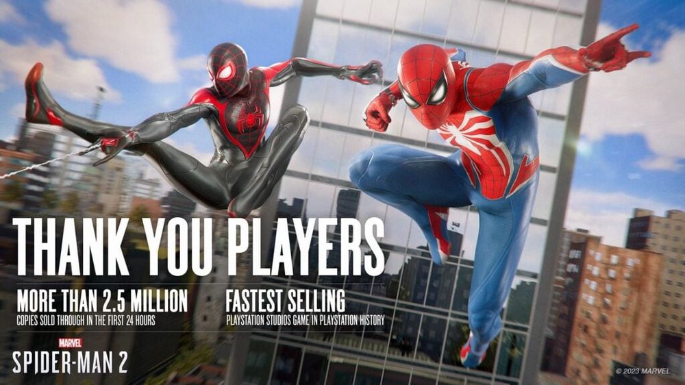 Marvel Spiderman 2 batte i record Marvel Spiderman 2 batte i record